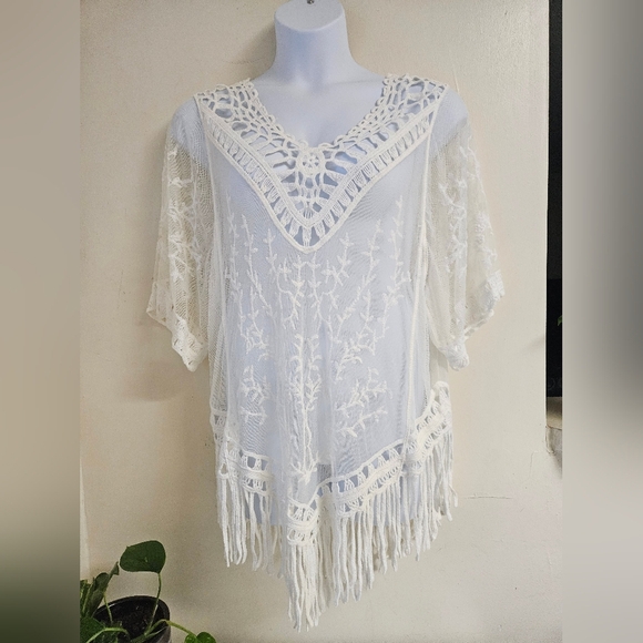 Kaktus - Cover Up Dress Crochet Lace  100%Cotton L‐LX - Picture 2 of 6